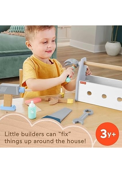 3 Yaş ve Üzeri Çocuklar Için 9 Ahşap Parçadan Oluşan Ahşap Tamir Kutusu ve Oyuncak Matkap, HYG50 fiyatları