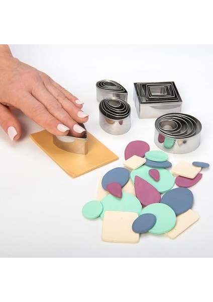 Aletler Paslanmaz Çelik 6 Parça Kare Kesici Seti. Iç Içe Geçmiş Boyutlar, Mücevherat, Karışık Teknikten Ev Dekoruna Kadar Tüm Zanaat Projelerinde Kullanım Için Mükemmeldir fiyatları