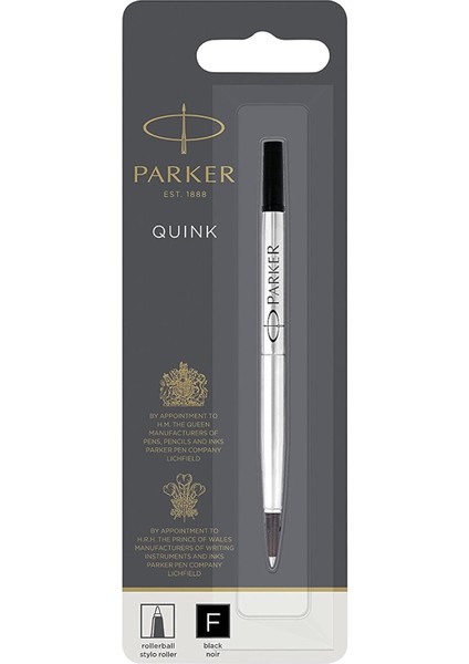 1950323 Tükenmez Kalem Yedeği, Orta Kalınlıkta Uç, Siyah, Siyah