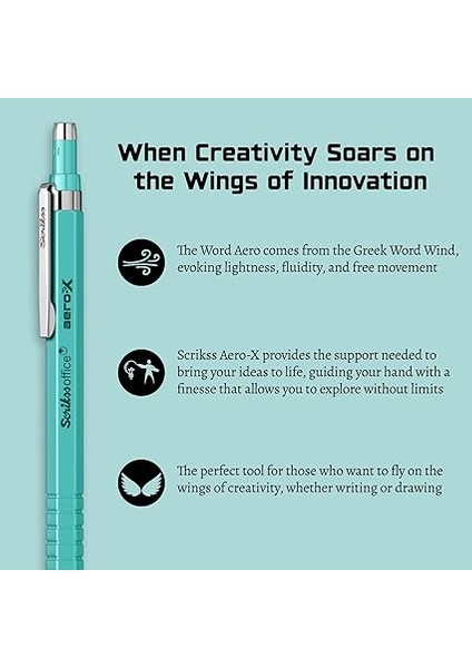 Office Aero-X Versatil 0.7 mm Turkuaz fırsatları