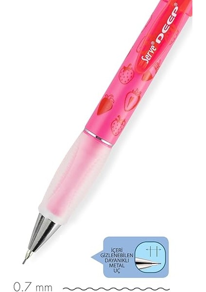 Deep Mekanık Kursun Kalem 07MM Fos Pembe Cilek modelleri