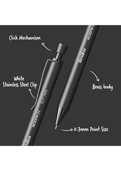 Office Icon-X Metal Versatil 0.7 mm Mat Siyah fiyatları