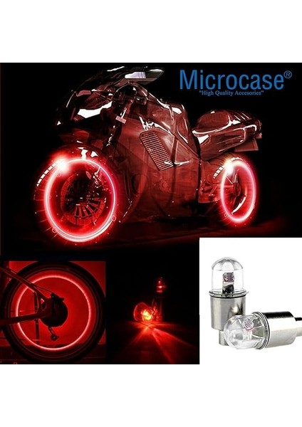 LED Işıklı Hareket Sensörlü Bisiklet Araba Motor Sibop Kapağı Lambası 2'li AL4508 indirimleri