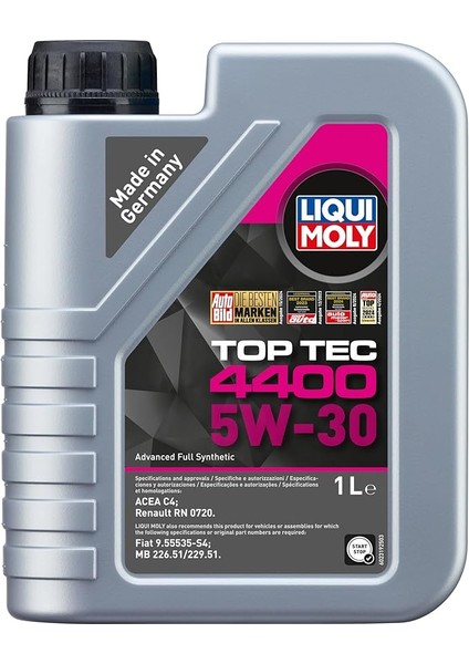 Moly Top Tec 4400 5W-30 1 Litre Otomotiv Bakım Ürünü
