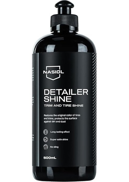 Detailershine Araç Trim ve Lastik PARLATICI-500 Ml-Araç Lastik, Trim, Tampon Bakımı, Detailing, Lastik, Tekerlek Parlatma