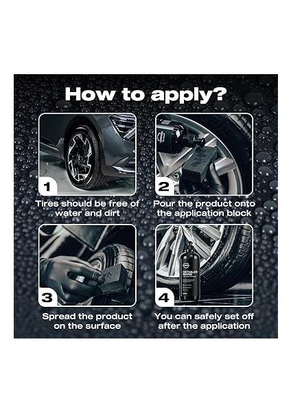 Detailershine Araç Trim ve Lastik PARLATICI-500 Ml-Araç Lastik, Trim, Tampon Bakımı, Detailing, Lastik, Tekerlek Parlatma fırsatları