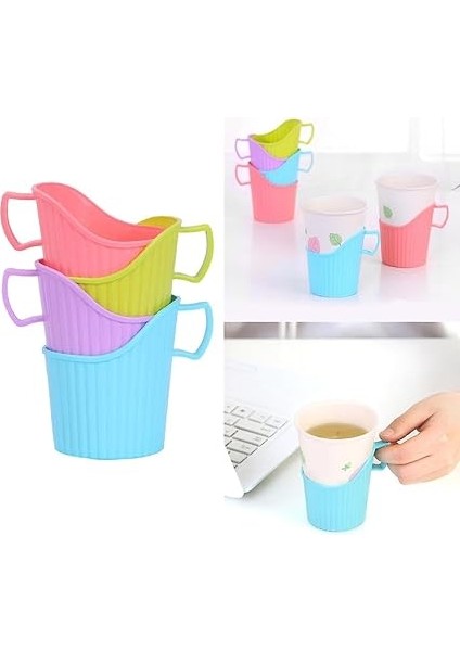 10 Adet Taşınabilir Sıcak Cam ve Kağıt Bardak Tutucu Sıcak Soğuk Yalıtımlı fiyatları