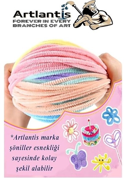 Pastel Renkler 30 cm 50 Li 1 Paket Pastel Renkli Tüylü Tel Peluş Tel 30 cm Elişi Okul Projeleri Süsleme indirimleri