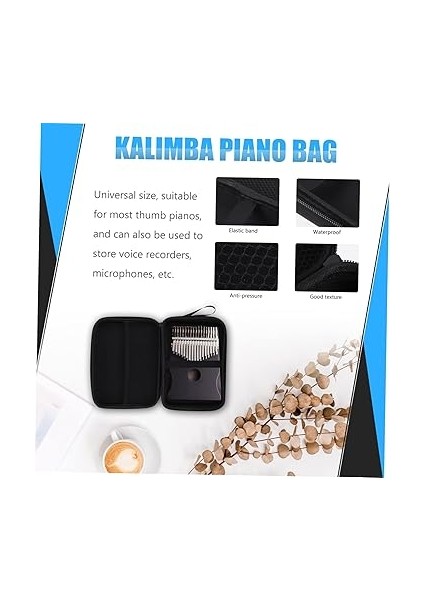 Taşınabilir Kalimba Taşıma Çantası Kalimba Çanta Fermuarlı Şık Aksesuar Kılıfı Kilise Konseri Için fırsatları