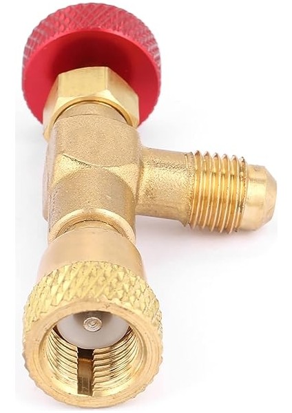 Kapatma Valfi Klima Güvenlik R 32 Musluk 1 4 Boru Azot Gazı Için R32 5 16 1 4" 5 16" Pirinç Akış Kontrol Vanası Kontrol Vanaları Soğutucu Şarj Hortumu Için R410A indirimleri