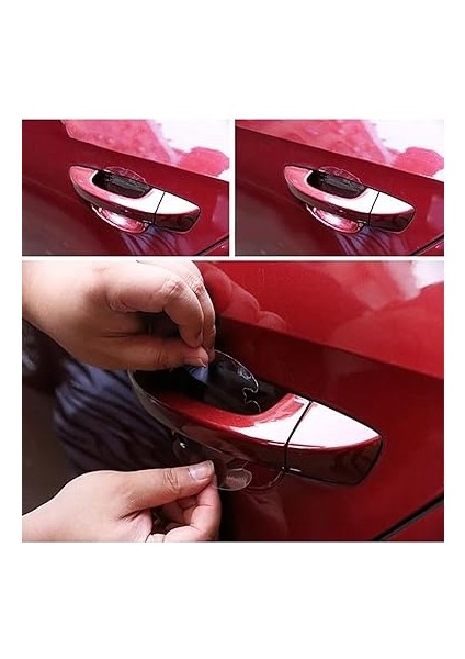 Şeffaf Çizik Koruyucu Bant, Araba Kapı Tutma Yeri Koruyucu, Dayanıklı ve Su Geçirmez, Kolay Uygulanabilir, Çizik Önleyici 4 Adet Şeffaf Bant, Tüm Araç Modelleri ile Uyumlu fırsatları