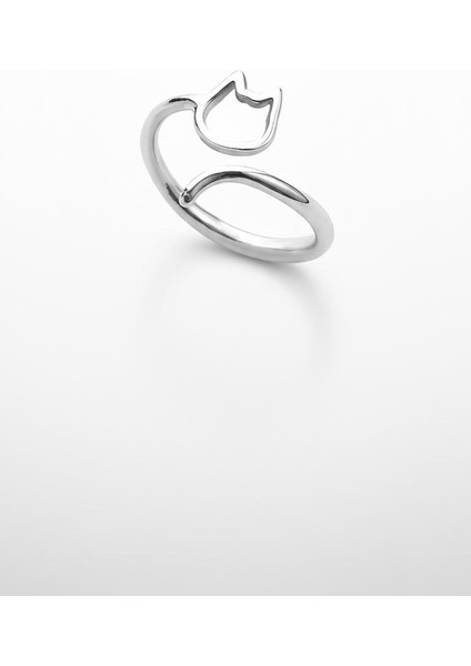 Sarmal Kedi Gümüş Yüzük