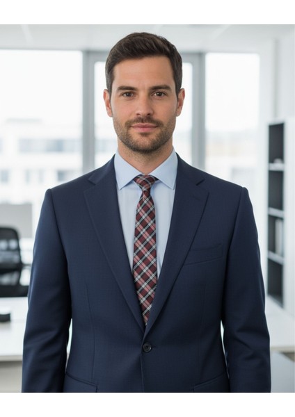 Ekose Desenli 7 Cm Genişliğinde Ince Kravat