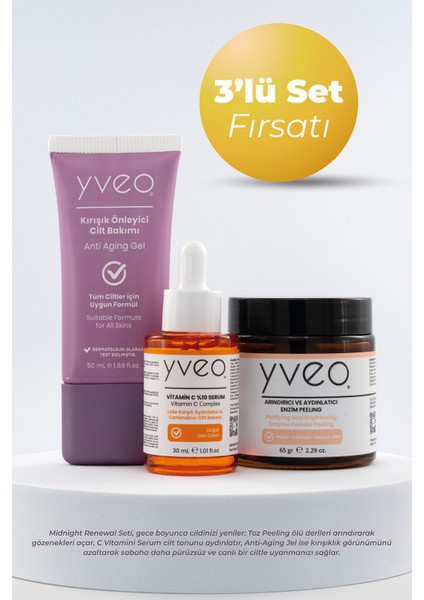 Midnight Renewal – Anti Aging Jel, Peeling, C Vitamini