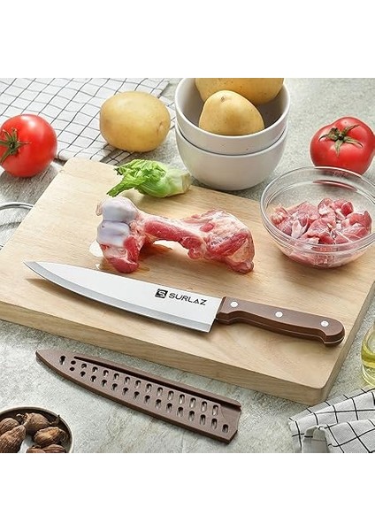 Kesme Şef Bıçağı – 32.5 cm Paslanmaz Çelik Bıçak, Ergonomik Sap, Kılıf Dahil – Profesyonel Kasap ve Mutfak Bıçağı fırsatları