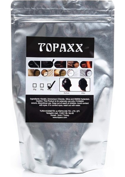 Dolgunlaştırıcı Saç Fiber Tozu 100 gr Siyah