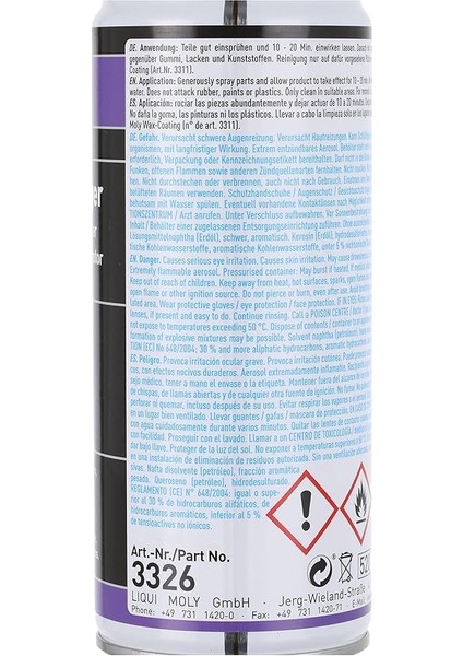 Moly Motor Bölme Temizleyicisi 400 ml Otomotiv Bakım Ürünü modelleri