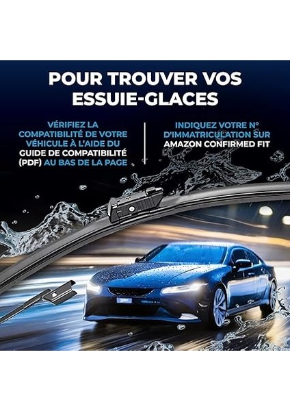 Silencio Flat Blade Set Silecek Seti Audi A3 (2012-2016), Seat Ateca (2016-), Leon (2019-), Skoda Kamiq (2019-), Karoq (2017-), Octavia Iv (2020-), Vw Golf Vıı (2014-2021) (650+450 Mm) 574707 modelleri