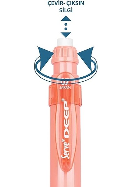 Deep Mekanık Kursun Kalem 07MM Mercan fiyatları