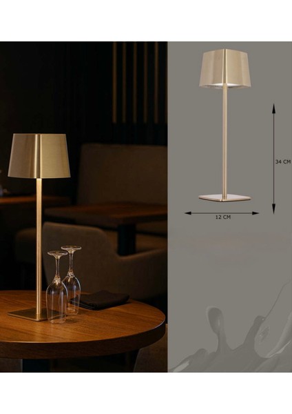 Şarjlı Modern Masa Lambası – Eskitme Premium Tasarım fiyatları