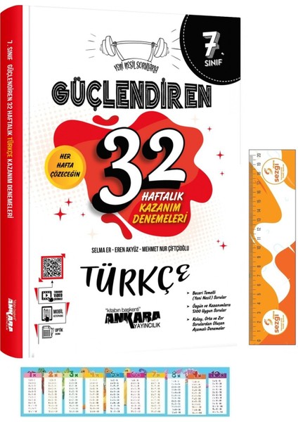 7. Sınıf Güçlendiren 32 Haftalık Türkçe Kazanım Denemesi