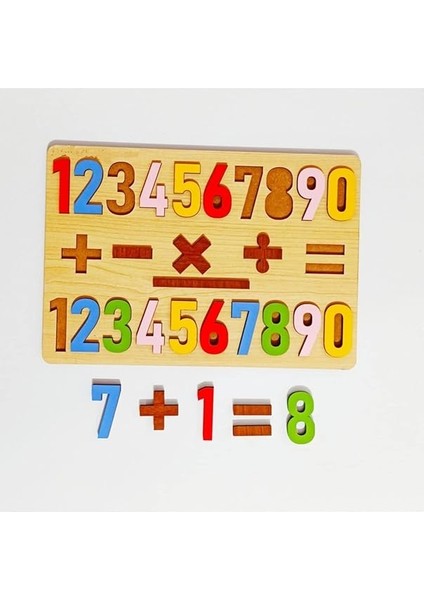 Zeka Ahşap Bultak 2'si Birarada Set Alfabe Harfler ve Matematik Sayılar Işlemler Eğitici Puzzle Oyuncağı modelleri