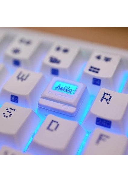 Sevimli Keycap,özel 3D Esc R4 Profili Mekanik Klavye Için Parlatıcı Esnaf Anahtarı,retro Mini Oyun Pedi Tuş Başlığı (Beyaz) fiyatları