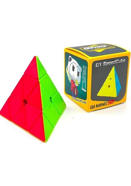 Qy Speed Cube, Pyraminx Profesyonel 3x3 Speed Üçgen Rubik Zeka Küpü -Q1 Ming S2