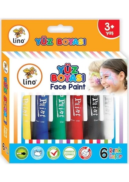 Yıkanabilir Yüz Boyası, 6lı