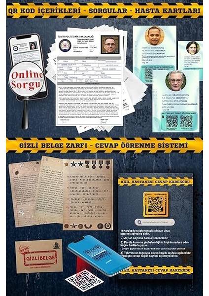 Davalar Dedektiflik Suç Çözümleme Oyunu Akıl Hastanesi Dosyası - Gizem Bulmaca Cinayet Çözme Kutu Oyunları - Katil Bulma Dedektif Oyunu - Suçlu Kim, Cinayeti Çözebilir Misin? (Dava-6) indirimleri