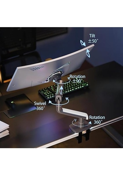 Bayou A5-Gaming, 2-18 kg Uyumlu, 27INCH-50INCH Aralığında Büyük Ekranlar Için Profesyonel Oyuncu Monitör Standı fırsatları