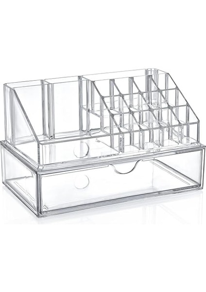 17 Bölmeli Şeffaf Akrilik Çekmeceli Makyaj Düzenleyici ve Organizer, Akrilik Makyaj Organizeri fiyatları