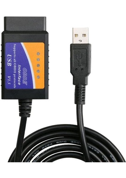 Obd2 Kablolu USB Girişli Araç Oto Arıza Tespit Cihazı V1.5