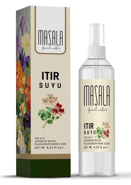 Saf Itır Suyu (Sardunya) 125 ML%100 Doğal Yağlı Hidrosol - Tonik Geranium Floral Water Hydrosol Tonic