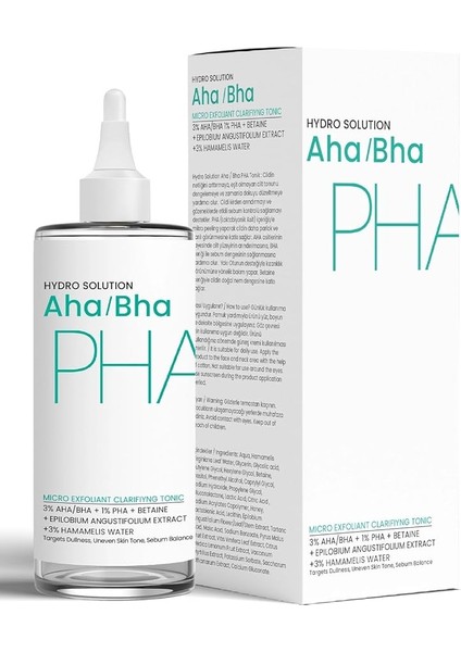 Hydro Solutıon Aha/bha ve Pha Mikro Peeling Temizleyici Cilt Tonu Eşitleyici Tonik 200 ml