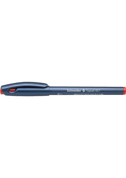 Schreibgeräte Topball 857 Tükenmez Kalem, Sağlam Metal Uçlu, 0,6, Kırmızı