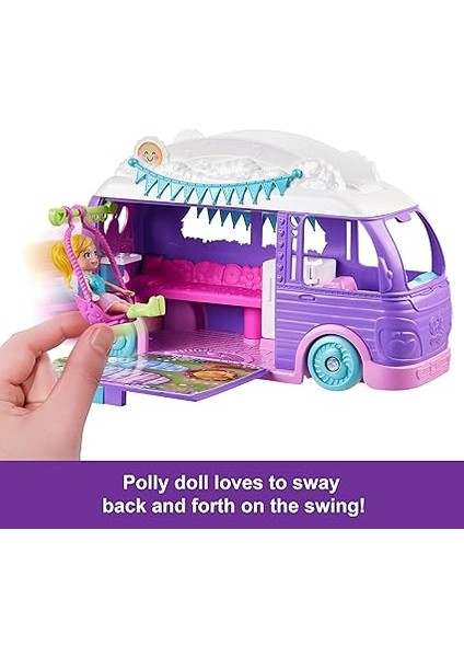 Pocket™ Muhteşem Karavan Polly Pocket Muhteşem Karavan, Bebek ve Evcil Hayvan Oyun Seti, Kamp ve Yiyecek Temalı Aksesuarlar, Seyahat Oyuncağı JCC32 indirimleri