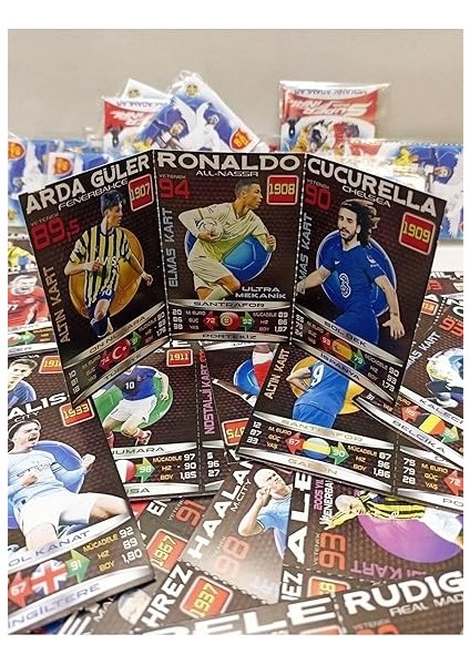 Süper Final En Son Seri Futbol Kartları Mekanik Adamlar 25 Paket 3'lü (75 Kart) indirimleri