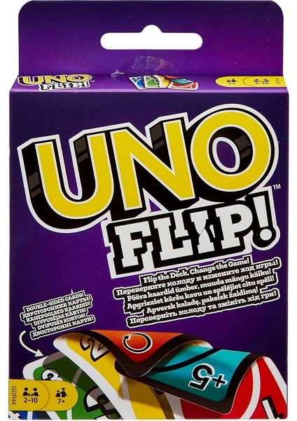 Games Uno Flip Mattel Uno Flip, Klasik Uno'nun Yeni Versiyonu, Mattel Games GLH50 GLH50
