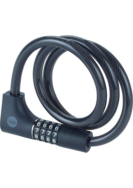 Essential Güvenlikli Şifreli ve Anahtarlı Kablolu Kilit, YCC0/12/100/2, 140 Mm, Örgü Çelik, 4 Haneli Kod, 2 Anahtar, Tuzlu Su Püskürtme Testinde 96 Saat Dayanıklılık, Bisiklete Monte Edilebilir