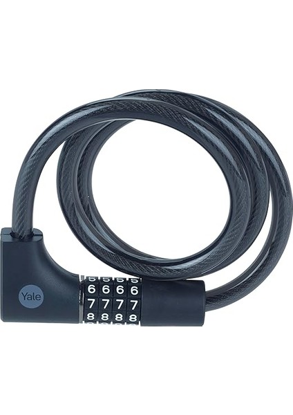 Essential Güvenlikli Şifreli ve Anahtarlı Kablolu Kilit, YCC0/12/100/2, 140 Mm, Örgü Çelik, 4 Haneli Kod, 2 Anahtar, Tuzlu Su Püskürtme Testinde 96 Saat Dayanıklılık, Bisiklete Monte Edilebilir modelleri