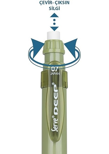 Deep Mekanık Kursun Kalem 07MM Yaprak Yesılı fiyatları