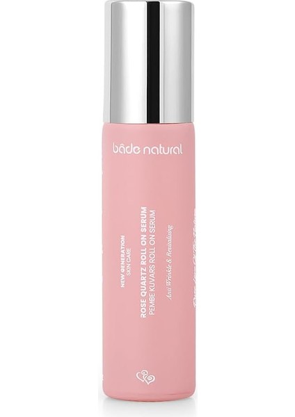 Natural Pembe Kuvars Roll On Antioksidan Yüz Masaj Serumu 10 ml