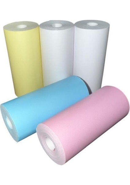 5 Rulo Çocuk Kameraları Için Anında Baskı Kağıdı Fotoğraf Kağıdı (Çok Renkli)