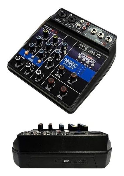 MDX-999X Stüdyo Kayıt Için Ses Kartlı +48V Phantomlu Kayıt Mikseri (Xlr Kablo + Rca Hediye) fiyatları