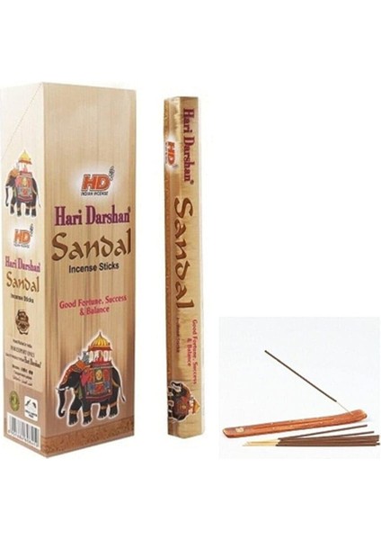 Darshann Sandal Ağaç Kokusu 20 Adet Çubuk Tütsü 1 Adet Kayık Tütsülük Hediye