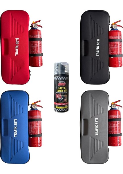 Trafik-Ilk Yardım Seti Çantası Tüvtürk Uyumlu 4 Yıl Etiketli 1 kg Tüplü Tamir Kiti Hediye