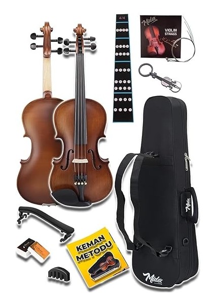 LMA-544TYS 3/4 Profesyonel Keman 3/4 Çocuk Kemanı 10-13 Yaş (Yastık Susturucu Yedek Tel Çanta Yay Reçine Metod) fiyatları