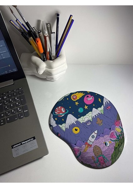 Shop Carton Illustrator Baskılı Bilek Destekli Mouse Pad