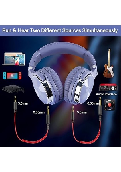 PRO10 Kulak Üstü Kablolu Dj Kulaklığı (Mor) indirimleri